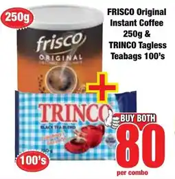 Boxer Superstores Frisco Original Instant Coffee & Trinco Tagless Teabags offer