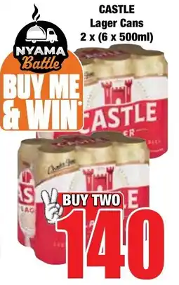 Boxer Superstores Castle Lager Cans offer