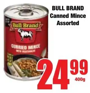 Boxer Superstores Bull Brand Canned Mince Assorted offer