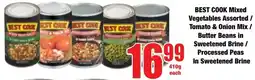 Boxer Superstores Best Cook Mixed Vegetables Assorted/ Tomato & Onion Mix/ Butter Beans in Sweetened Brine/ Processed Peas In Sweetened Brine offer