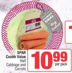 Spar SPAR Countr Value Half Cabbage and Carrots offer