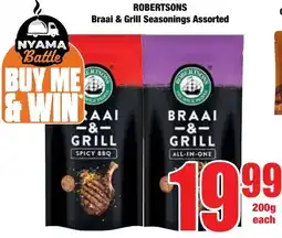 Boxer Superstores Robertsons Braai & Grill Seasonings Assorted offer