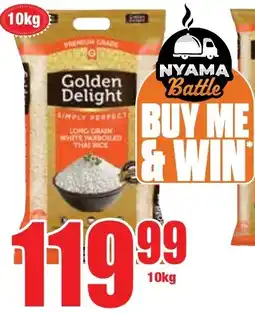 Boxer Superstores Golden Delight Premium Grade Long Grain White Parboiled Thai Rice offer