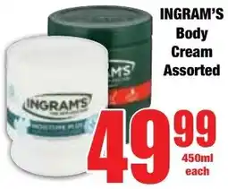 Boxer Superstores Ingram's Body Cream Assorted offer