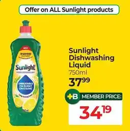 Dis-Chem Sunlight Dishwashing Liquid offer