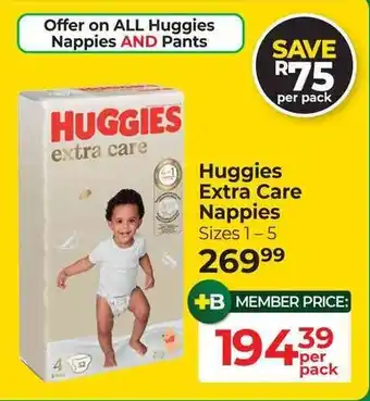 Dis-Chem Huggies Extra Care Nappies offer