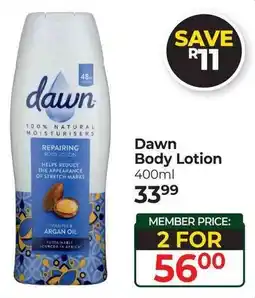 Dis-Chem Dawn Body Lotion offer