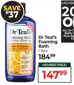 Dis-Chem Dr Teal's Foaming Bath offer