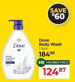 Dis-Chem Dove Body Wash offer