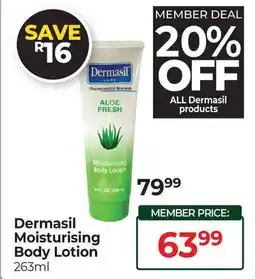 Dis-Chem Dermasil Moisturising Body Lotion offer