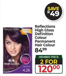 Dis-Chem Reflections High Gloss Definition Colour Permanent Hair Colour offer