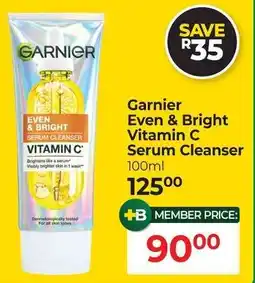 Dis-Chem Garnier Even & Bright Vitamin C Serum Cleanser offer