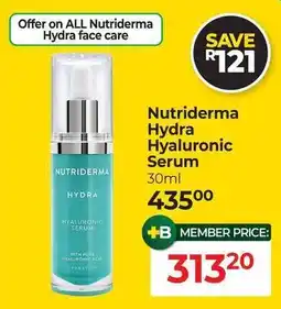 Dis-Chem Nutriderma Hydra Hyaluronic Serum offer