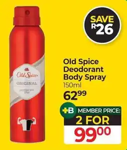 Dis-Chem Old Spice Deodorant Body Spray offer