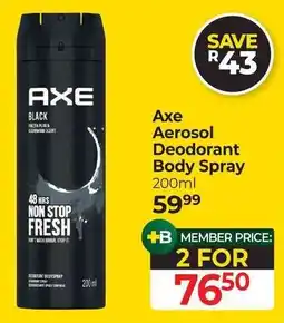 Dis-Chem Axe Aerosol Deodorant Body Spray offer