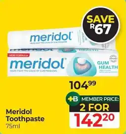 Dis-Chem Meridol Toothpaste offer
