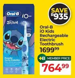Dis-Chem Oral-B iO Kids Rechargeable Electric Toothbrush offer