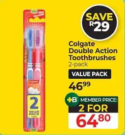 Dis-Chem Colgate Double Action Toothbrushes offer