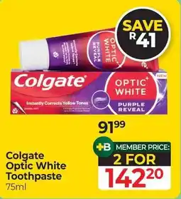 Dis-Chem Colgate Optic White Toothpaste offer