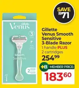 Dis-Chem Gillette Venus Smooth Sensitive 3-Blade Razor offer