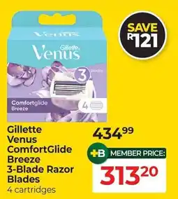 Dis-Chem Gillette Venus ComfortGlide Breeze 3-Blade Razor Blades offer