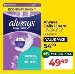 Dis-Chem Always Daily Liners offer