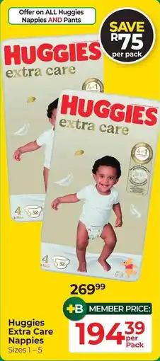 Dis-Chem Huggies Extra Care Nappies offer