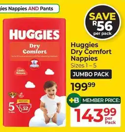 Dis-Chem Huggies Dry Comfort Nappies offer