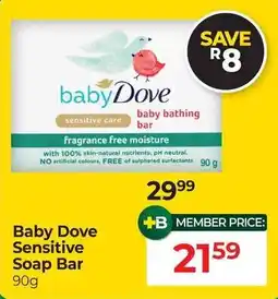 Dis-Chem Baby Dove Sensitive Soap Bar offer
