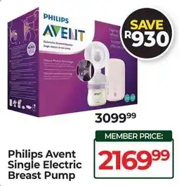 Dis-Chem Philips Avent Single Electric Breast Pump offer
