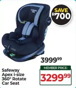 Dis-Chem Safeway Apex i-size 360 Rotate Car Seat offer