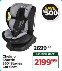Dis-Chem Chelino Shuttle 360 Stages Car Seat offer