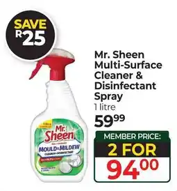 Dis-Chem Mr. Sheen Multi-Surface Cleaner & Disinfectant Spray offer