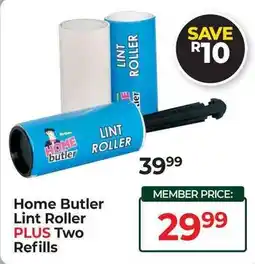 Dis-Chem Home Butler Lint Roller plus Two Refills offer