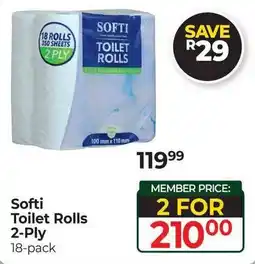 Dis-Chem Softi Toilet Rolls 2-Ply offer