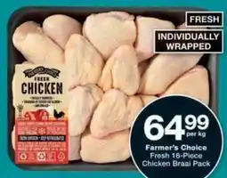 Checkers Farmer's Choice Fresh Chicken Braai Pack offer