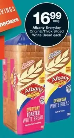 Checkers Albany Everyday Original/ Thick Sliced White Bread offer