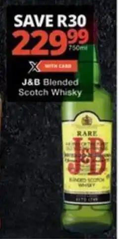 Checkers J&B Blended Scotch Whisky offer