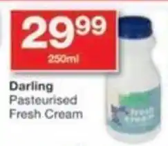 Checkers Darling Pasteurised Fresh Cream offer
