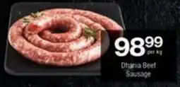 Checkers Dhania Beef Sausage offer