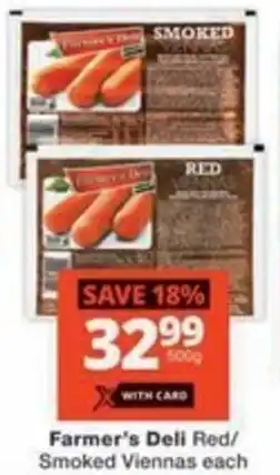 Checkers Farmer's Deli Red/ Smoked Viennas offer
