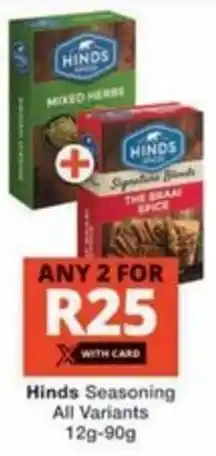 Checkers Hinds Seasoning All Variants offer