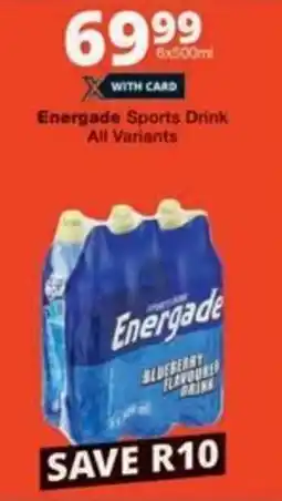Checkers Energade Sports Drink All Variants offer