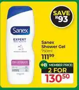 Dis-Chem Sanex Shower Gel-For 2 x 750ml offer