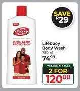 Dis-Chem Lifebuoy Body Wash-For 2 x 750ml offer