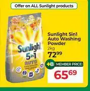 Dis-Chem Sunlight 5 In 1 Auto Washing Powder-2kg offer