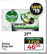 Dis-Chem Dettol Soap Bar-For 3 x 175g offer