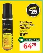 Dis-Chem Afri Pure Wrap & Set Mousse-200ml offer
