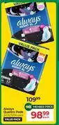 Dis-Chem Always Quattro Pads 24/26/32/36 Pack Value Pack-Each offer
