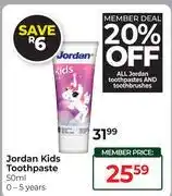Dis-Chem Jordan Kids Toothpaste-50ml offer